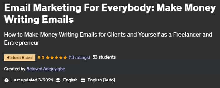 Pictures · Email Marketing For Everybody: Make Money Writing Emails 2024-2