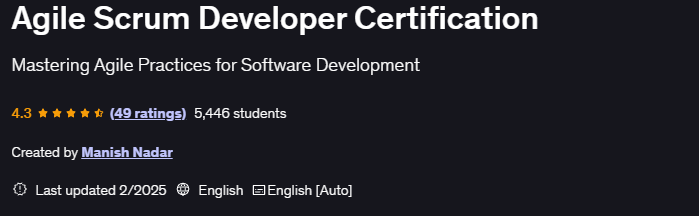 الصور · تصنيف Agile Scrum Developer 2024-5
