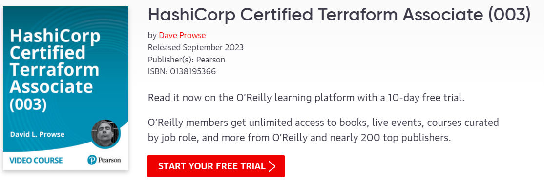 Pictures · Oreilly — HashiCorp Certified Terraform Associate (003) 2023-8