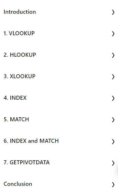 Course topics · LinkedIn — Mastering Lookup Functions in Excel: Seven Powerful Formulas 2024-5