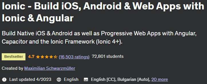 Pictures · Ionic – Build iOS, Android & Web Apps with Ionic & Angular 2023-4