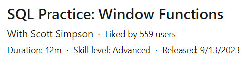 Pictures · SQL Practice: Window Functions 2023-9