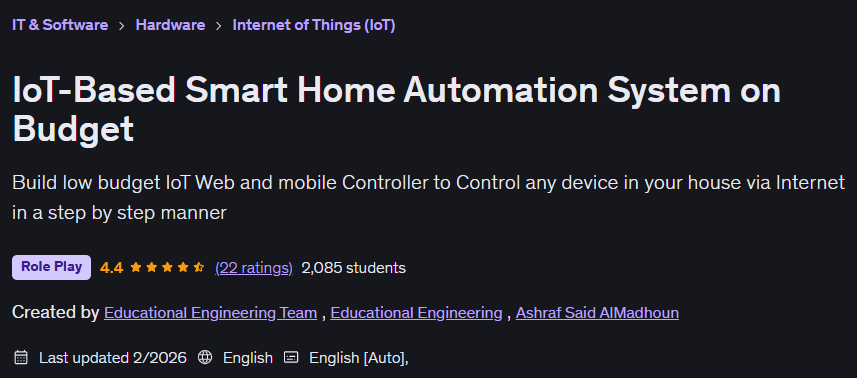 تصاویر · IoT پر مبنی سمارٹ ہوم آٹومیشن سسٹم 2026-2