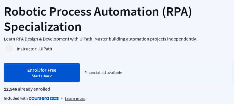 Pictures · Coursera — Robotic Process Automation (RPA) Specialization 2025-1