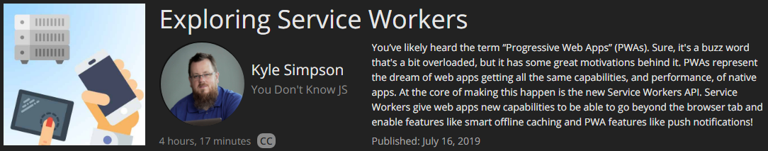 Pictures · Exploring Service Workers 2019-7 + Subtitles