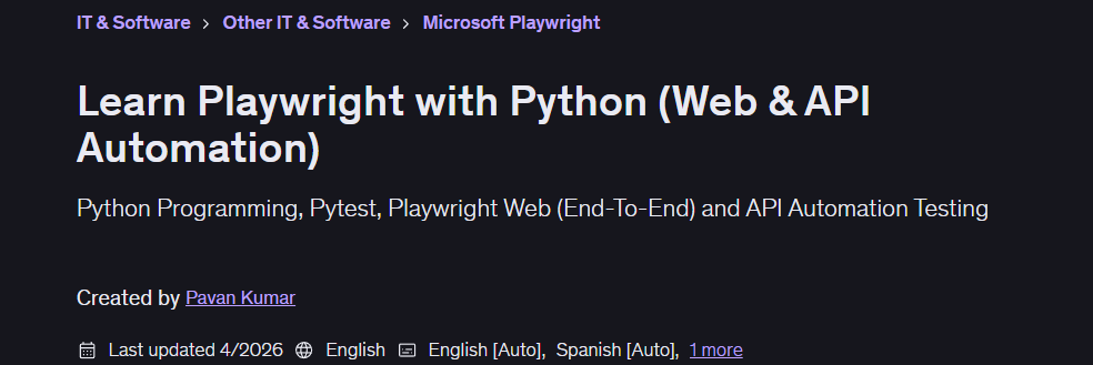 Pictures · Learn Playwright with Python (Web & API Automation) 2026-4