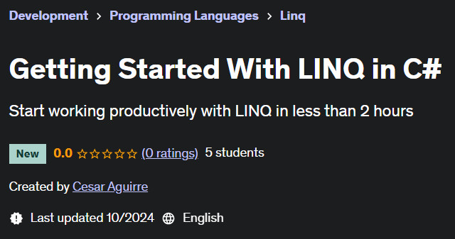 Pictures · Getting Started With LINQ in C# 2024-10