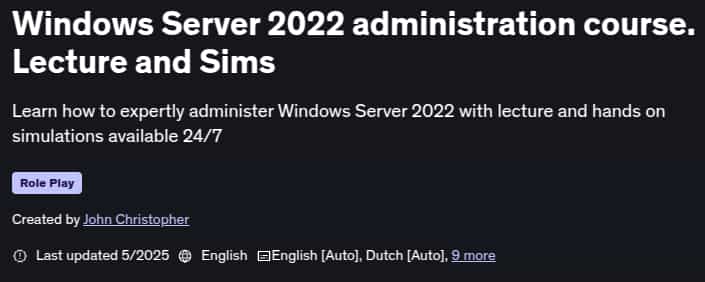 Imágenes · Windows El servidor 2022 Curso de administración. lección y sims 2025-5