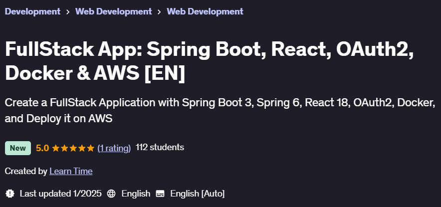 Pictures · FullStack App: Spring Boot, React, OAuth2, Docker & AWS [EN] 2025-1