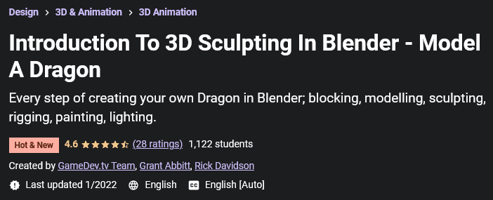 Pictures · Udemy — Introduction To 3D Sculpting In Blender – Model A Dragon 2022-1