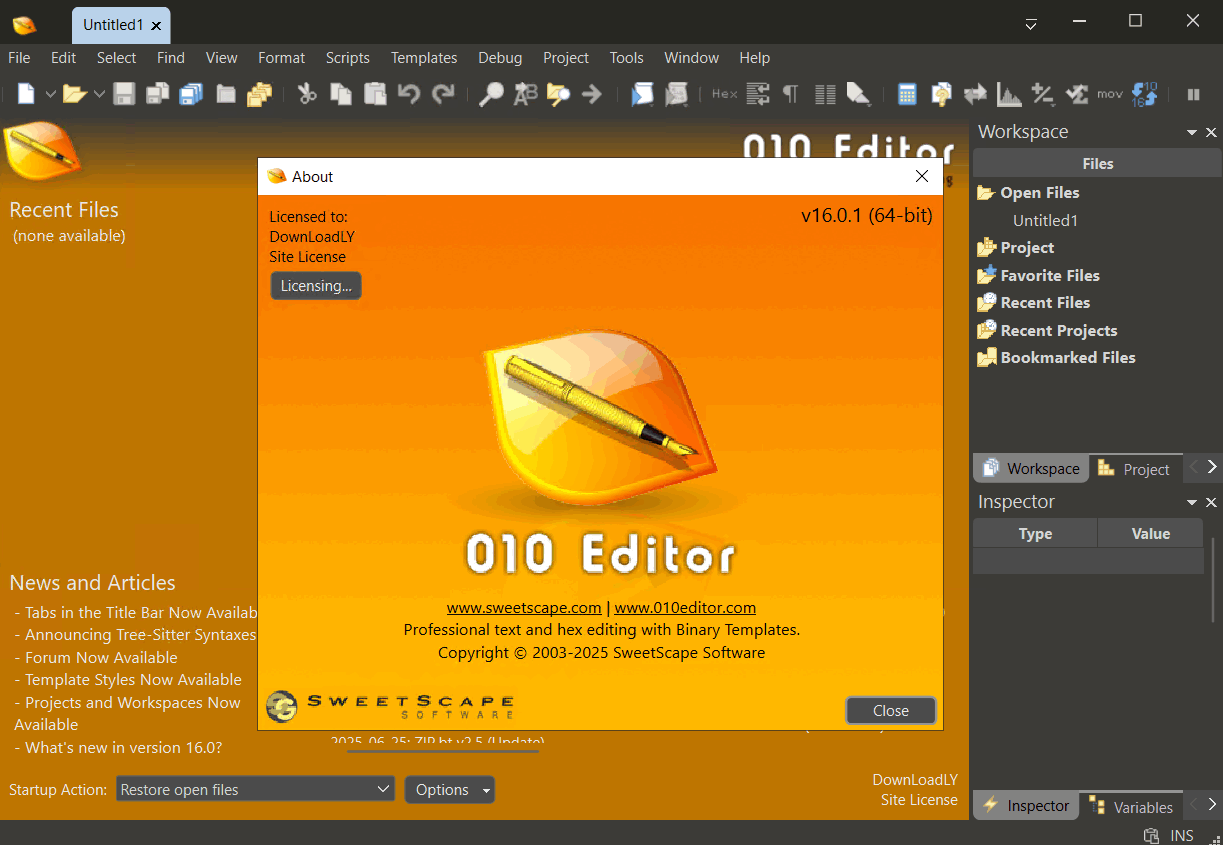 Pictures · SweetScape 010 Editor 16.0.1