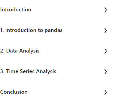 Course topics · Python in Excel: Working with pandas DataFrames 2024-4