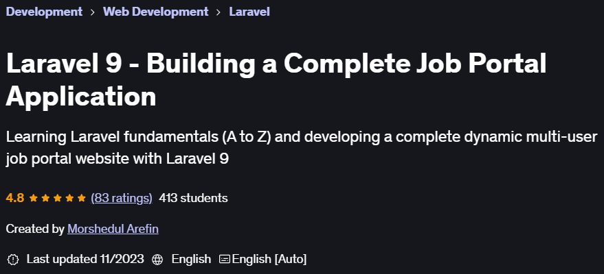 Pictures · Udemy — Laravel 9 – Building a Complete Job Portal Application 2023-11