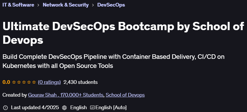 Pictures · Udemy — Ultimate DevSecOps Bootcamp by School of Devops 2025-4