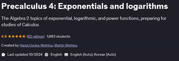 Pictures · Precalculus 4: Exponentials and logarithms 2024-10