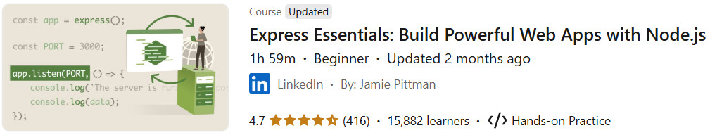 Pictures · LinkedIn — Express Essentials: Build Powerful Web Apps with Node.js 2025-2
