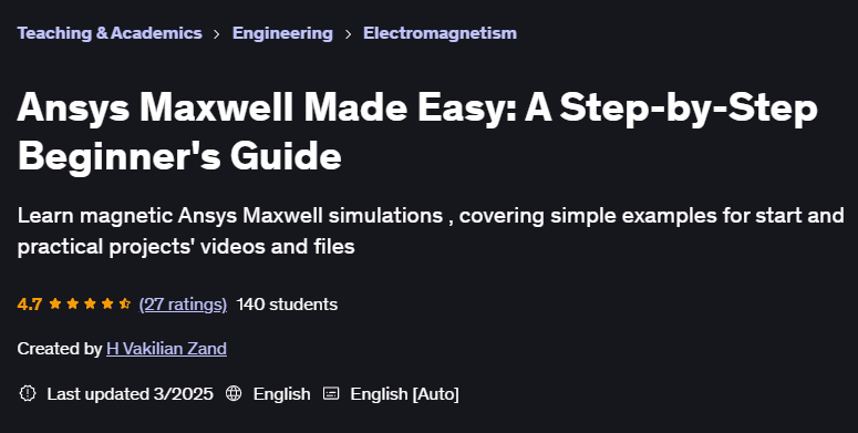 Pictures · Ansys Maxwell Made Easy: A Step-by-Step Beginner’s Guide 2025-1