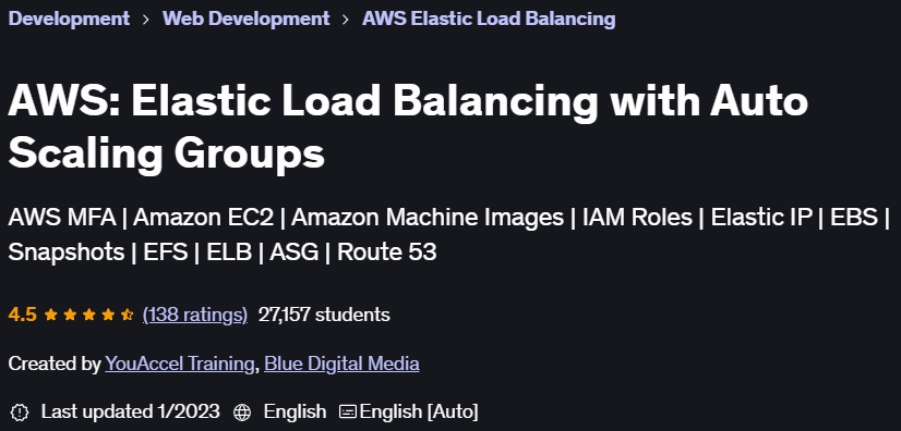 Pictures · Udemy — AWS: Elastic Load Balancing with Auto Scaling Groups 2023-1
