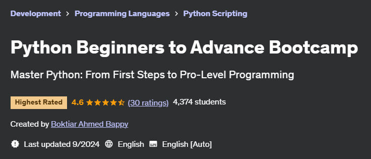 Pictures · Udemy — Python Beginners to Advance Bootcamp 2024-9