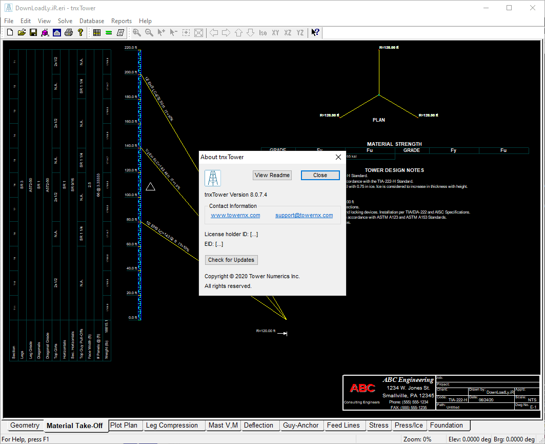 Pictures · Tower Numerics tnxTower 8.0.7.4