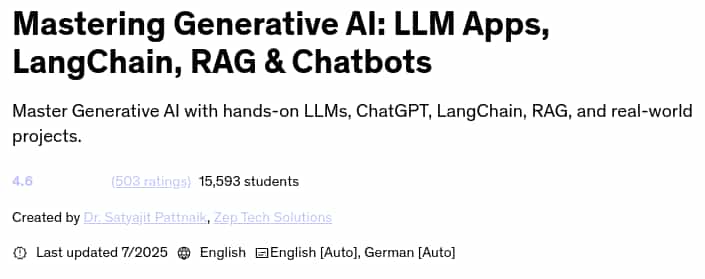 Pictures · Mastering Generative AI: LLM Apps, LangChain, RAG & Chatbots 2025-7