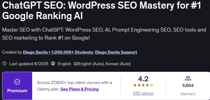 图片 · ChatGPT SEO: WordPress SEO 主持人 #1 Google 排名 AI 2025-8