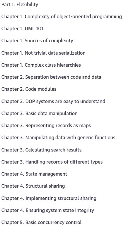 Course topics · Oreilly — Data-Oriented Programming, Video Edition 2022-10