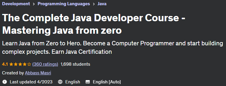 Pictures · The Complete Java Developer Course -Mastering Java from zero 2023-4