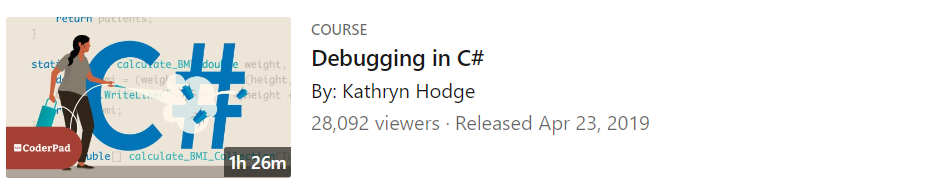 Pictures · LinkedIn — Debugging in C# 2019-4