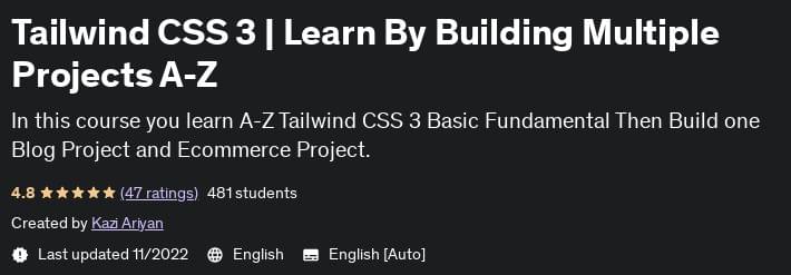 Pictures · Udemy — Tailwind CSS 3 | Learn By Building Multiple Projects A-Z 2022-7