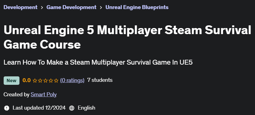 Pictures · Udemy — Unreal Engine 5 Multiplayer Steam Survival Game Course 2024-11