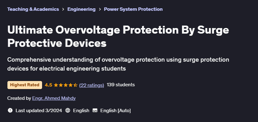 Pictures · Udemy — Ultimate Overvoltage Protection By Surge Protective Devices 2024-3