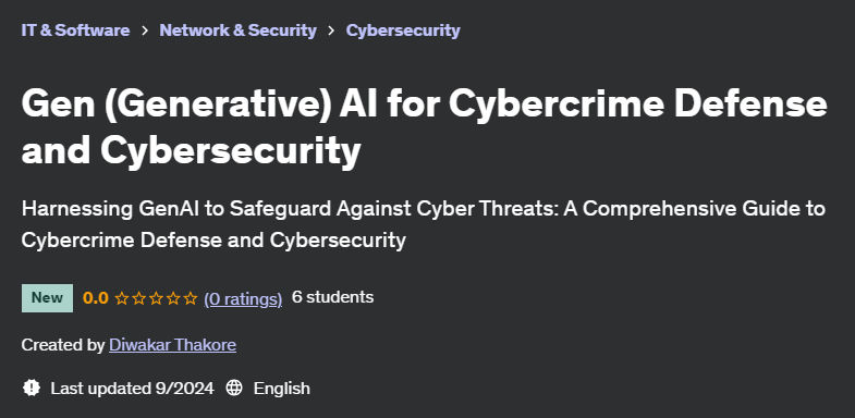 Pictures · Udemy — Gen (Generative) AI for Cybercrime Defense and Cybersecurity 2024-9