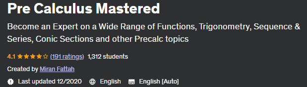 Pictures · Udemy — Pre Calculus Mastered 2022-2
