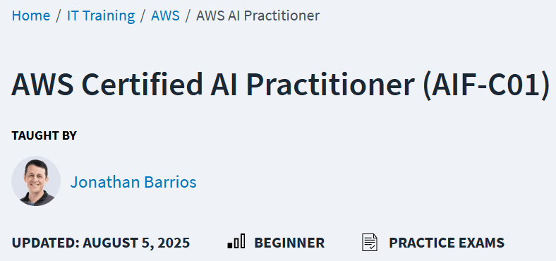 Pictures · CBTNuggets — AWS Certified AI Practitioner (AIF-C01) 2025-8