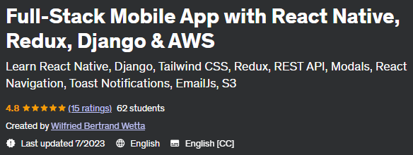 Pictures · Udemy — Full-Stack Mobile App with React Native, Redux, Django & AWS 2023-7