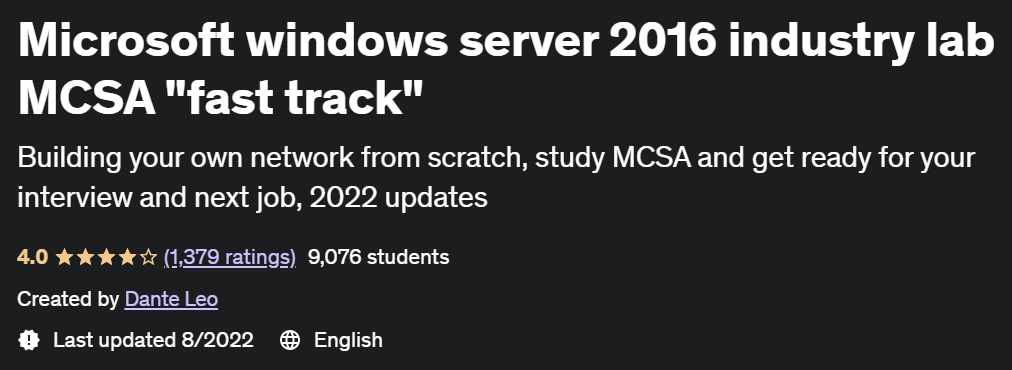 Pictures · Udemy — Microsoft windows server 2016 industry lab MCSA 2021-11