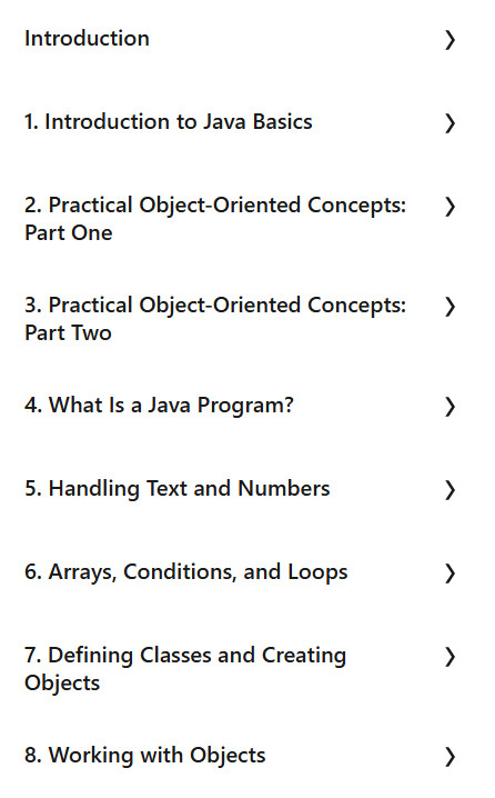 Course topics · LinkedIn — Oracle Java Foundations 2024-11