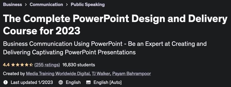 Pictures · The Complete PowerPoint Design and Delivery Course for 2023 2021-11