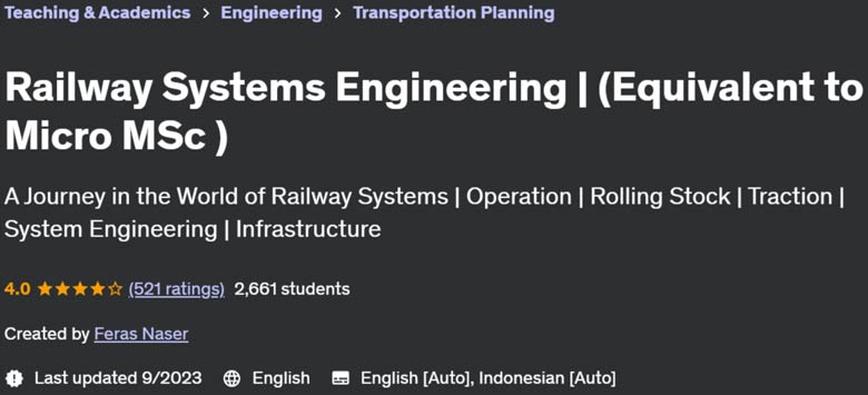 Pictures · Udemy — Railway Systems Engineering | (Equivalent to Micro MSc ) 2023-4