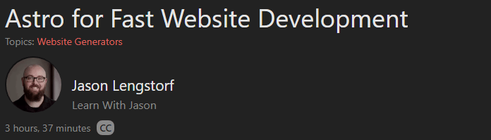 Pictures · Frontend Masters — Astro for Fast Website Development 2023-8