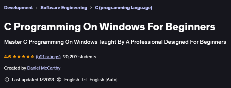 Pictures · Udemy — C Programming On Windows For Beginners 2023-1