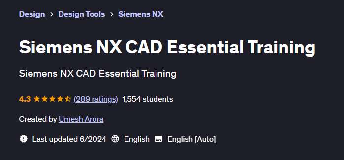 Pictures · Udemy — Siemens NX CAD Essential Training 2022-4