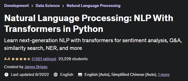 Pictures · Udemy — Natural Language Processing: NLP With Transformers in Python 2022-8