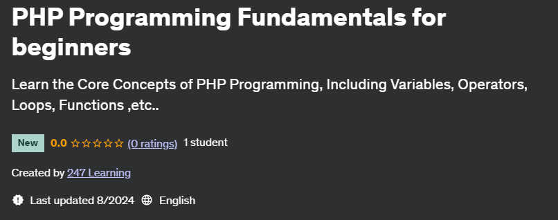 Pictures · PHP Programming Fundamentals for beginners 2024-8