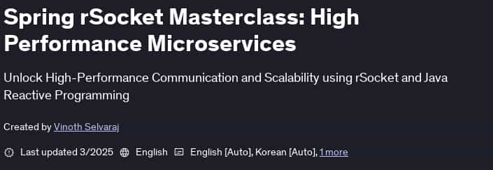 Pictures · Spring rSocket Masterclass: High Performance Microservices 2025-3