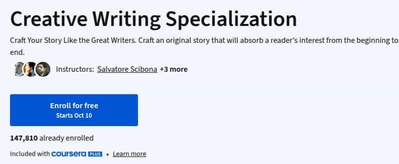 Pictures · Creative Writing Specialization 2025-10