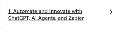 Course topics · LinkedIn — Automate and Innovate with Chat GPT AI Agents and Zapier 2024-11