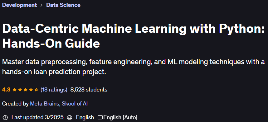 Pictures · Udemy — Data-Centric Machine Learning with Python: Hands-On Guide 2025-3