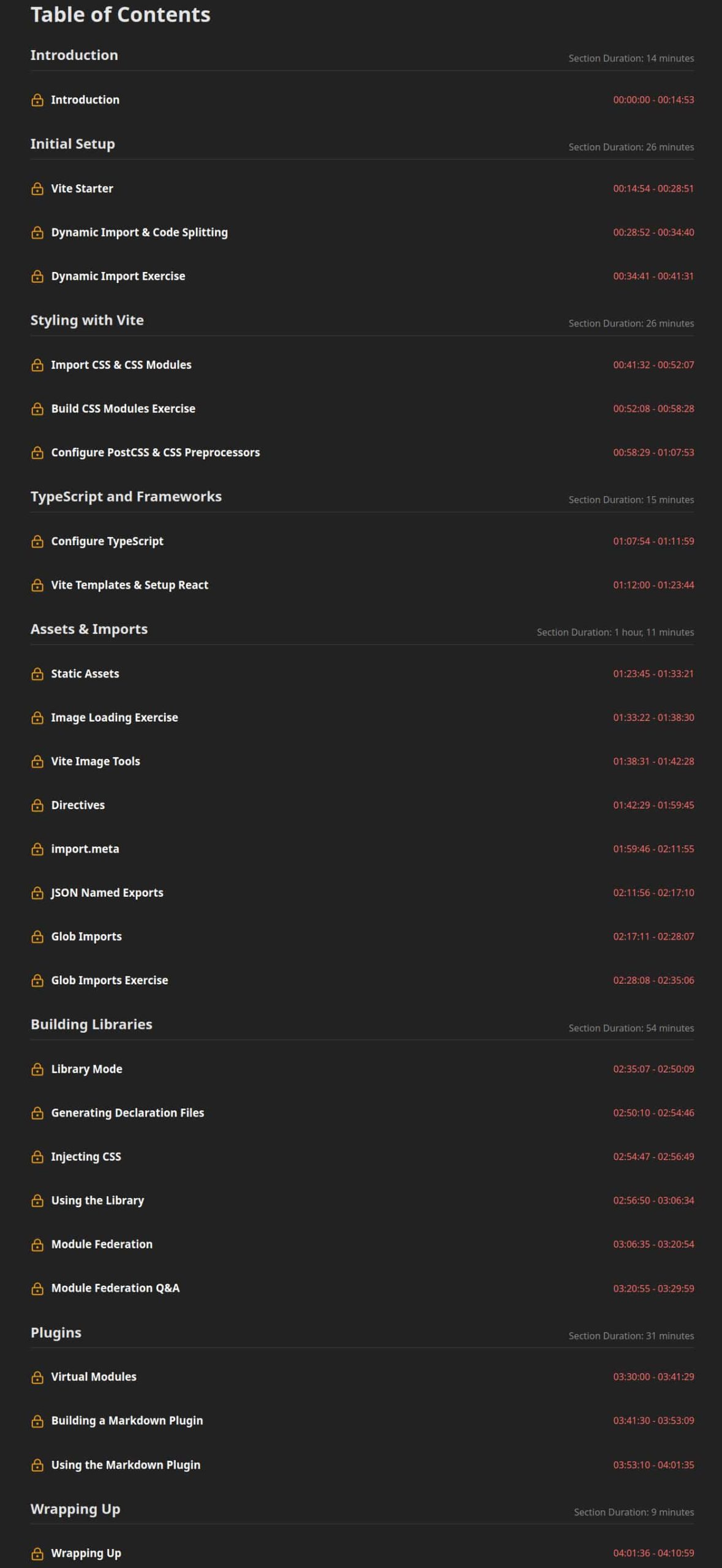 Course topics · Frontend Masters — Vite 2023-12